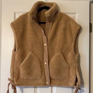 Cozy Tan Sherpa Vest